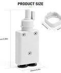 Detachable 2 In 1 PTFE Adapter For Bambu Lab A1 A1 Mini 3D Printers with size dimensions displaying its compact design.