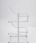 Heavy Duty Dual Pail Tipper Rack Hella Tough Steel Bucket Holder side view showing smooth lever and durable design.