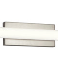 LED Linear Bathroom Vanity Light In Brushed Nickel Finish, Slim Modern Bath Bar, close-up view of fixture detail