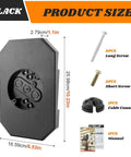 Hassle Free Install Vinyl Siding Light Mount Block With Built In Electrical Box Outdoor Side Mount Kit For One Half Inch Lap Double And Four Inch Siding Black, black siding mount block with screws and cable connector