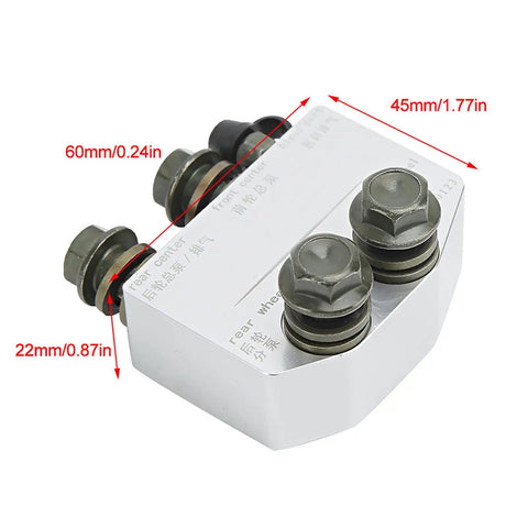 Combination CBS Hydraulic Brake Pump System for motorcycles and electric vehicles with size dimensions shown