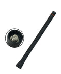 10 Pack VHF Antenna FA-SC55V 6.5 Inch 136-174MHz J-Type Connector Replacement For Icom Two-Way Radios, black antenna with connector close-up