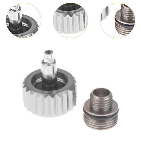 Close-up of 6mm Watch Crown Replacement Parts Kit for Lightweight Portable Watch Repairing Tools Silver Argent Finish