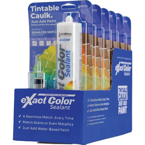 Exact Color Custom Colored Caulk DIY Kit With 9.5 Ounce Cartridge And 30 Ml Syringe in retail box packaging