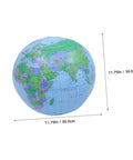 Inflatable World Globe Beach Ball For Kids Learn Geography With Detailed Continents, Countries, Capitals And Oceans, Durable PVC Map Ball
