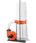 Beast 1100 CFM Dust Collector for woodworking with 2.5 Micron Vortex Cone, 1.5 HP motor, 35 gallon dust bag, and 42 gallon filter bag