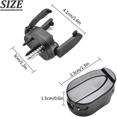 Foldable Golf Ball Retriever For Putter With Suction Cup Grabber Three Prong Ball Picker Screw Mount Lightweight Back Saver with dimensions