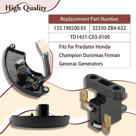 Go-To AVR Generator Voltage Regulator Rectifier for 5 to 9.9kW Portable Gen Sets Replacement Part