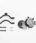 High Performance Electric Drill Sheet Metal Cutter Nibbler Attachment components including blades, brackets, and screws for metal cutting.