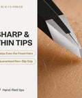 Professional Precision Slant Tweezers For Women And Men Eyebrow Shaping Tool With 25 Degree Slant Tips grasping fine hair on skin