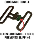 Metal surcingle buckle with green surcingle replacement rubber rings for horse blankets, durable no slip fastening, easy install.
