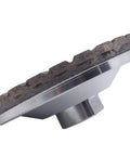 Side view of 4 Inch Aluminum Turbo Diamond Grinding Cup Wheel For Granite And Concrete, 5/8-11 Thread, Fine Grit 80/100, Beefy Pro Grade