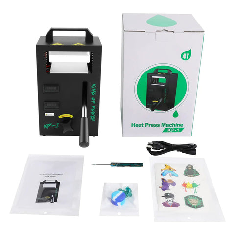 Workhorse 4 Ton Hydraulic Heat Press With 300W Power Manual High Pressure Jack Press Dual 4.5 By 4.7 Inch Heated Plates And LED Display Heavy Duty Hot Stamping Machine For Printing Heat Transfers, black with box and accessories