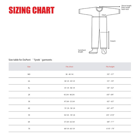 Sizing chart for 18 Inch Boot Cover With Skid Resistant Sole And Elastic Top White X Large Pack Of 100, cleanroom wear details.