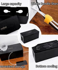 Foldable Large Cable Management Box For Desks Cord Hider And Power Strip Concealer In Strong ABS Durable Black with storage features