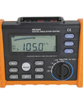 Front view of Digital Insulation Tester Multimeter with 0.01M to 100G Insulation Range and display showing 105.0Ω