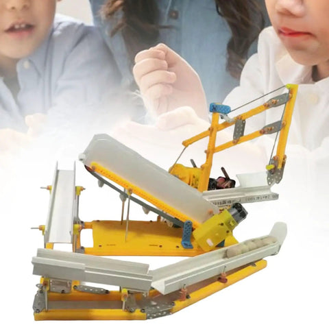 DIY Assembly Line Conveyor Belt Educational Toy For Home Teens Hands On STEM Project With Circular Conveyor Model Learn Mechanics Build Real World Engineering Skills Fun Interactive Learning Tool For Kids And Hobbyists yellow PP, 39x32x21 cm