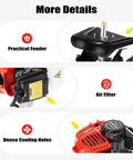 Gas Powered Tiller Cultivator With 51.7Cc 2 Stroke Engine showing fender, air filter, and cooling holes details