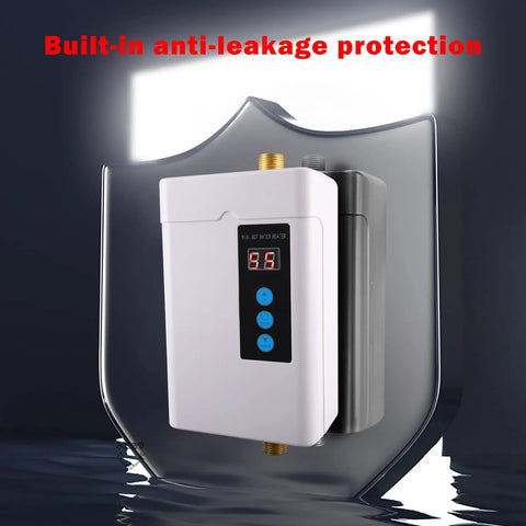 Under Sink Tankless Electric Water Heater 110V 3000W On Demand Instant Hot Water For Kitchen And Bathroom, anti-leakage.