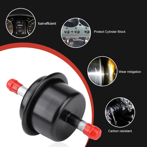 Auto Transmission Filter Inline Oil Grid Replacement For Honda, black inline filter with red ends, 1 pack
