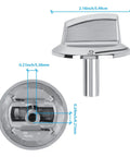 Long Stem Stove Knob Replacements For Frigidaire Gas Range Oven Knobs 5304525746 Replacement Part dimensions and features