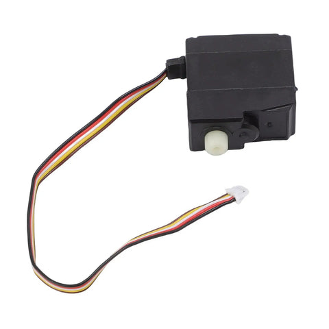 Beefed Up 17G RC Car Servo Motor With Tough Metal And Plastic Gears For A Quick No Fuss Swap Perfect Straight Upgrade For Models 16101 16102 16103 And 18101 Rigs, black with wire harness.