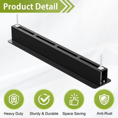 Heavy Duty Ceiling Storage Rack For Garage And Shed Overhead Organizer Shelves System component, powder-coated, steel frame.
