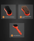 Three Piece Car Detailing Brush Kit with Microfiber Interior Brush and Tire Cleaning Brush, scratch-free, gentle on surfaces