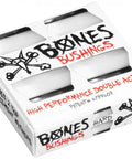 Hard Bushings 2 Pack White For Skateboard Trucks, High Performance Replacement Cushions For Smooth Turns And Responsive Ride, Made In USA, Backed By Warranty packaging.