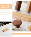 Slick Beech Wood Cabinet Pulls Set Of 4 With 96mm Hole Spacing Drawer Handles For Wardrobe Doors Lacquer Finish Easy Install