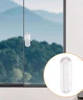 Clear PU Self-Adhesive Recessed Finger Pulls 4 Pack Oval Sliding Door Handles installed on a glass door, shown with close-up inset.