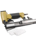 Compact Pneumatic Decorative Stapler And 23 Gauge Air Pin Nailer delivers smooth trim work with 23 gauge pins and adjustable depth.