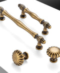 Set Of 10 Antique Brass Cabinet Pulls 3 Inch Center To Center Drawer Handles For Kitchen Cabinets Dresser Cupboard Bedroom And Bathroom Durable Solid Metal With Anti Rust Finish French Classical Style