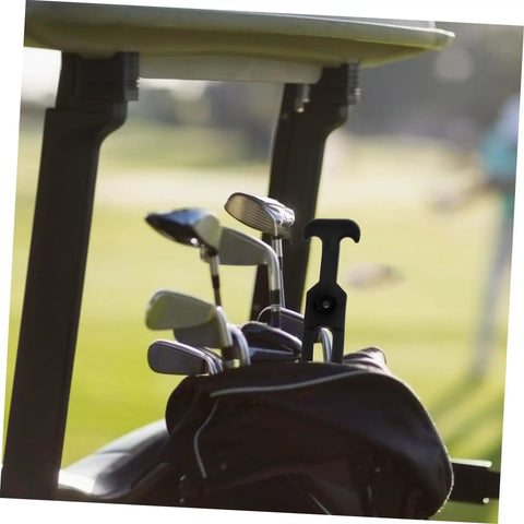 Eight Rubber T Handle Hasp Latches Set on golf cart with golf clubs