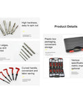 261Pcs Thread Repair Kit With Self Tapping Inserts And Drill Bit Set Pro Grade Rugged HSS 4241 304 Stainless Steel For Automotive Switch Equipment Multiple Pieces Included, plastic case and tools