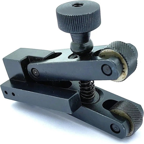 V Clamp Type Knurling Tool For Lathe 5 To 20 mm small capacity with textured grip ridged surface, metal knurling wheels visible