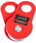 10 Ton Heavy Duty Offroad Snatch Block For Winches, 22,000 Lbs Capacity, Towing Pulley Block, Recovery Accessory For Trucks And Trailers, Compatible With Synthetic Rope Or Steel Cable Up To Two Fifths Inch Diameter, red steel snatch block