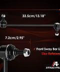 Beefed Up Front Sway Bar End Links Two Pack For Malibu Cobalt HHR 2004 To 2012 front sway bar link, 33.5cm steel, size reference
