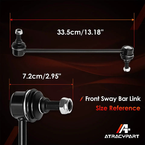 Beefed Up Front Sway Bar End Links Two Pack For Malibu Cobalt HHR 2004 To 2012 front sway bar link, 33.5cm steel, size reference