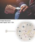 6498 Automatic Watch Movement Replacement Part, glossy alloy mechanism close-up, 40.6mm diameter for DIY repairs