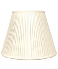 Deep Empire Beige Lamp Shade With Side Pleat Finish Silk Look Shantung Material 10 Inch Top 20 Inch Bottom 15 Inch Tall
