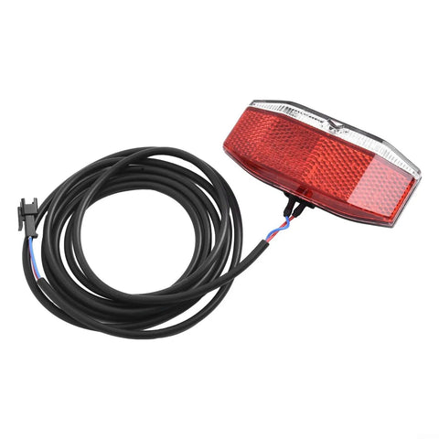 Ultra Bright Led E Bike Rear Light 6 To 48V Waterproof Tail Lamp With Massive 180 Degree Beam Angle For Night Riding And High Visibility Safety On Any E Bike Or Electric Bicycle Outfit, red ABS 90x40mm with 170cm wire