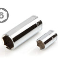 Go To Three Eighths Inch Drive Six Point Socket And Ratchet Set Seventy Three Piece Set with shallow and deep sockets shown