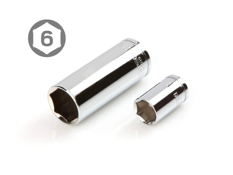 Go To Three Eighths Inch Drive Six Point Socket And Ratchet Set Seventy Three Piece Set with shallow and deep sockets shown