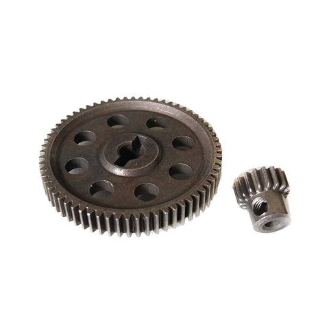 RC 64T Main Gear And 17T Pinion Gear Set For 1Tenth Scale Monster Trucks Upgrade Durable Metal Construction With 5mm Hole