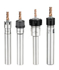 Heavy Duty ER Collet Chuck Extension Rod For Precision Milling And Drilling With Ultra Low Runout Control For C6 To C32 Sizes, various angles shown.