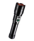 Rechargeable LED Flashlight With Zoomable Beam And Five Modes Including High Medium Low Strobe And SOS USB C Fast Charge Ultra Bright Tactical Light