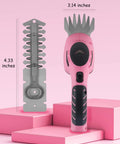 2-In-1 Electric Handheld Grass Shear And Hedge Trimmer Cordless Battery Powered No Fuss Garden Tool Pink with blades.