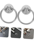 Ten Pack Silver Metal Ring Drawer Pulls With Single Hole Vintage Style Drop Ring Knobs For Dressers And Cupboards Built To Last Durable Cabinet Handles Great Diy Upgrade For Furniture Hardware Accessories, displayed with close-up details