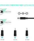 6V 1A DC Power Supply Wall Charger With 5.5x2.1mm And 2.5mm DC Plugs, Universal AC Adapter for different plug sizes